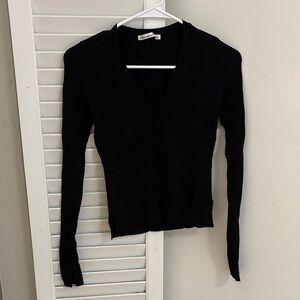 Abercrombie & Fitch Black Ribbed Cardigan